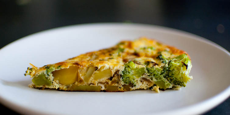 Broccoli and Fingerling Potato Frittata with Caramelized Onions | Cook Smarts by Jess Dang